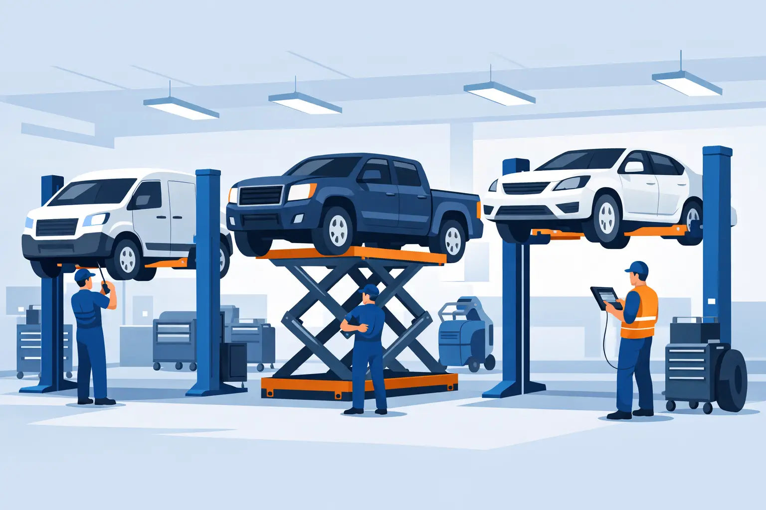 Fleet Lift Selection for Busy Service Bays
