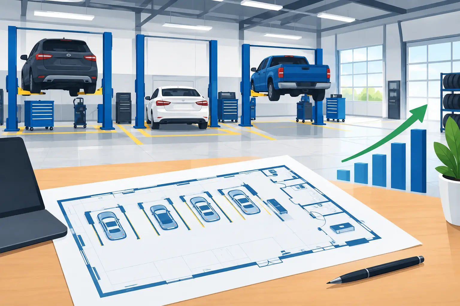 Auto Shop Layout: Plan Bays That Earn More