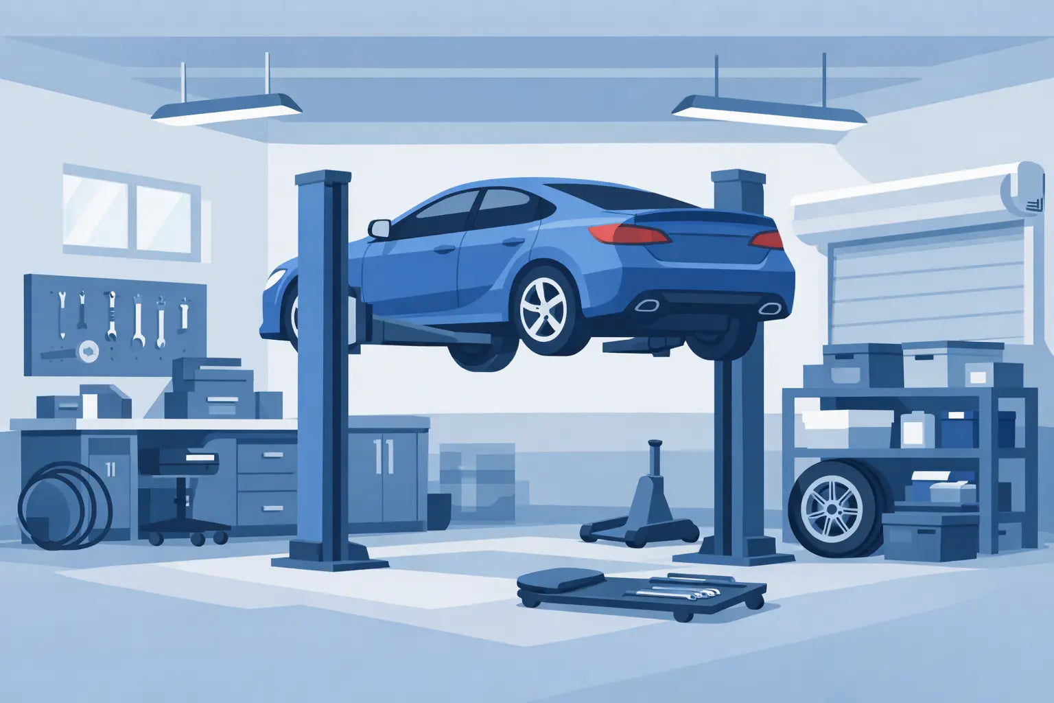 A Home Garage Lift Setup Example That Works