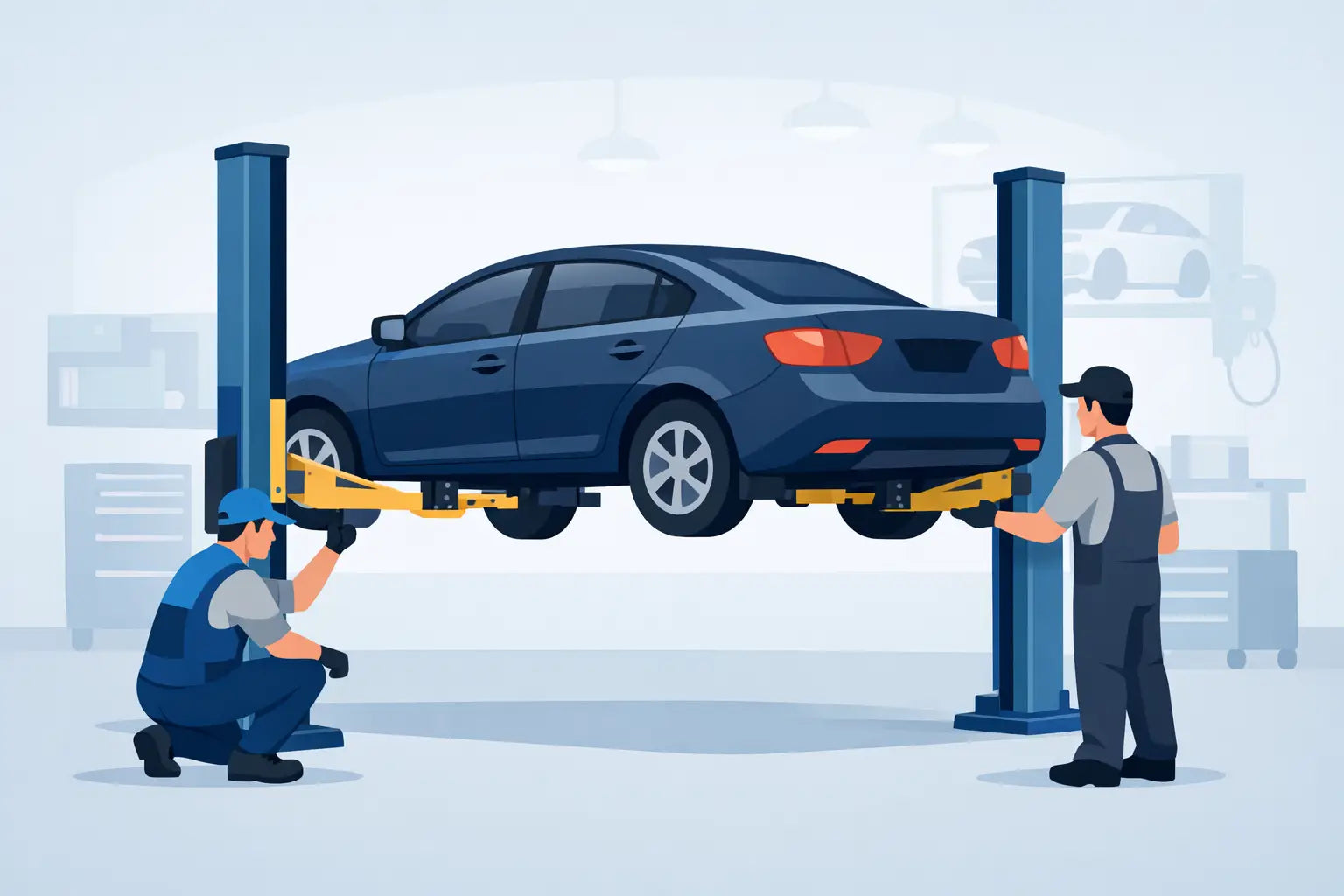 Lift Arm Positioning for Safe Vehicle Service