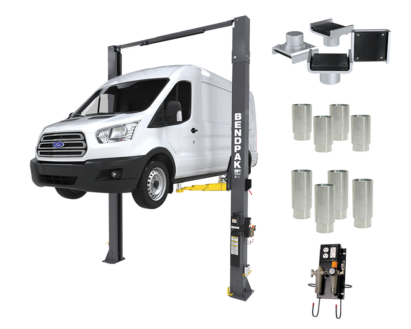 BendPak 10APX-181 Pro Series Two Post Car Lift - 10,000-Lb Capacity - 181" Extended Height
