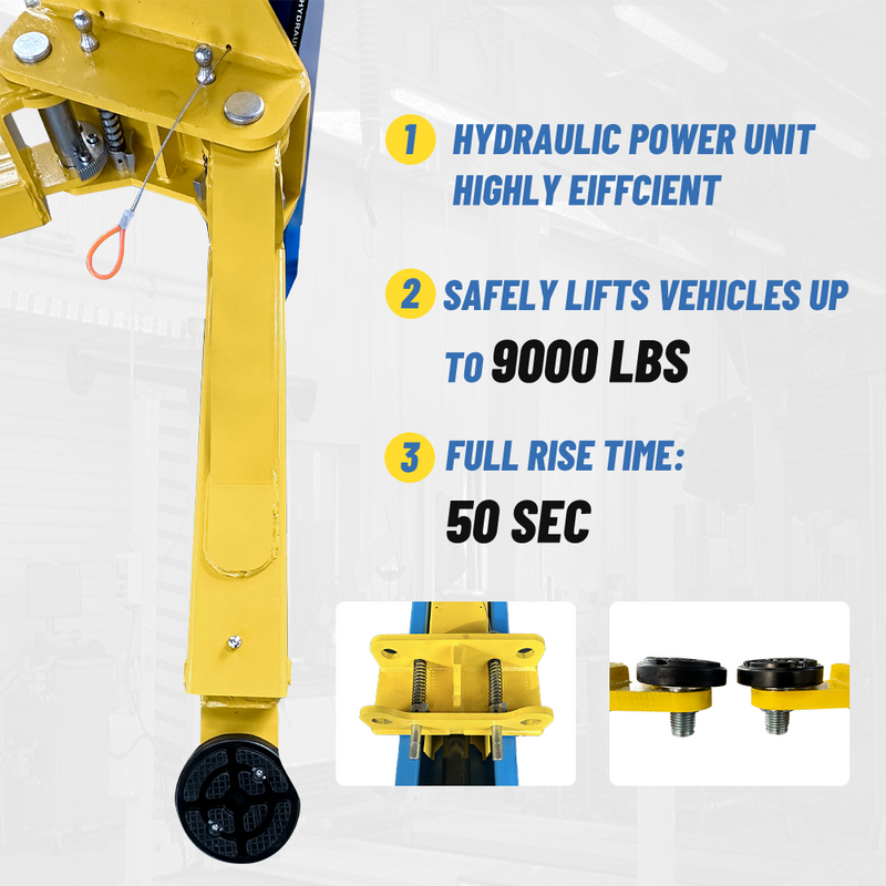 M&E ME-M90s 9,000lbs Two Post Lift - KATOOL Vehicle Lift