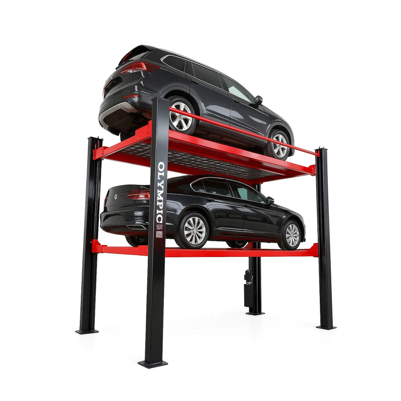 Olympic 4P-4032XL Gold Series Three Level 3-Car Stacking Lift / 9,000 and 7,000 Lb. Capacity
