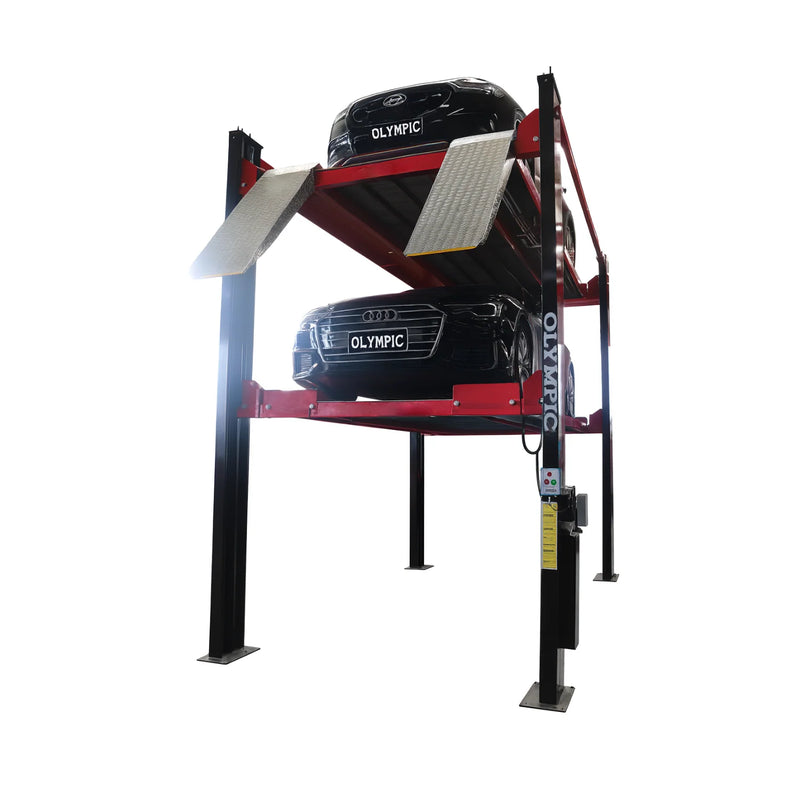 Olympic 4P-4032XL Gold Series Three Level 3-Car Stacking Lift / 9,000 and 7,000 Lb. Capacity