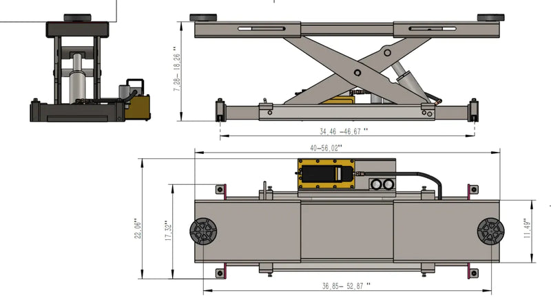 Olympic 4PHDA-RJ 7,000 lb Center Bridge Jack For 4PHDA-11 and 4PHDA-15