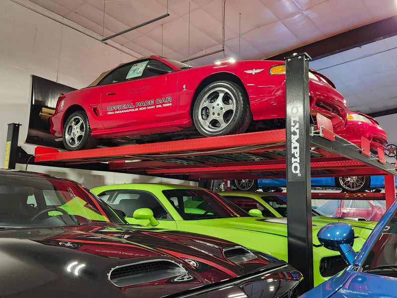 Olympic 4PXW-10 10,000-lb. Capacity Gold Series Two Car Stacker Lift / Four Car Storage Capacity