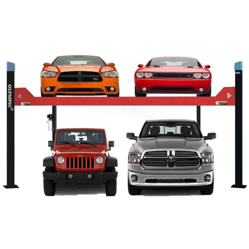 Olympic 4PXW-10 10,000-lb. Capacity Gold Series Two Car Stacker Lift / Four Car Storage Capacity