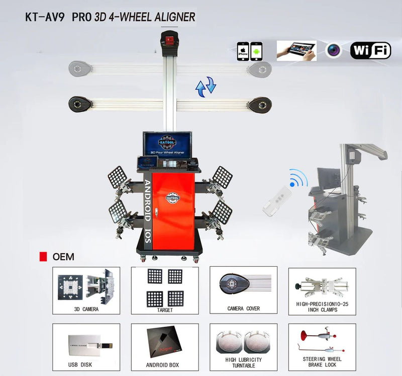 KATOOL AV9 Pro Wheel Alignment Machine Full Automatic