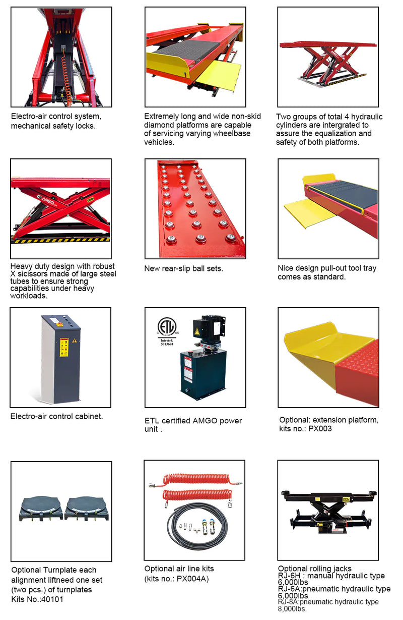 AMGO AX-16A 16,000 lb Alignment Scissor Lift