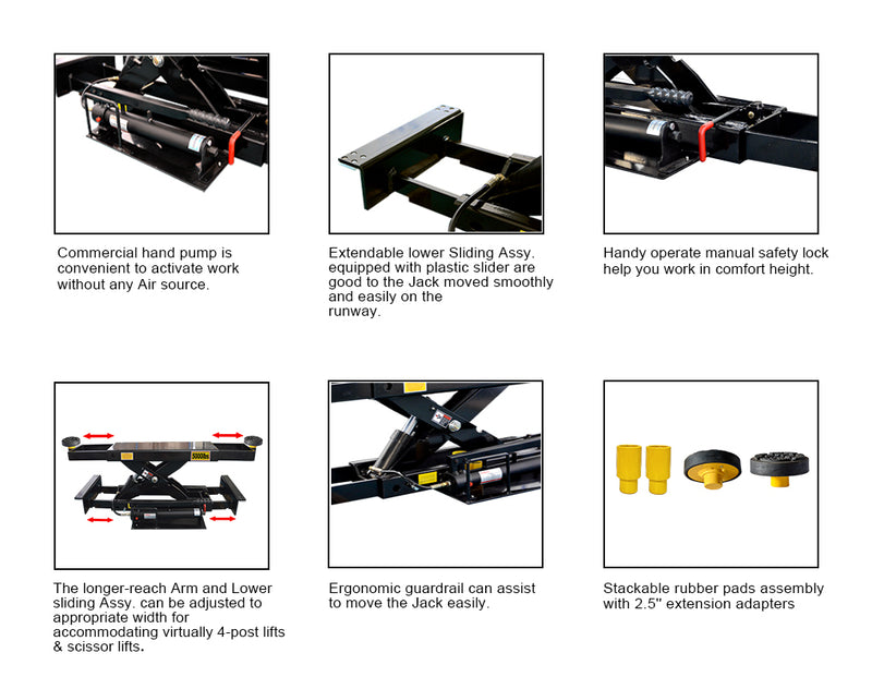 AMGO J5H 5,000 lb Rolling Jack
