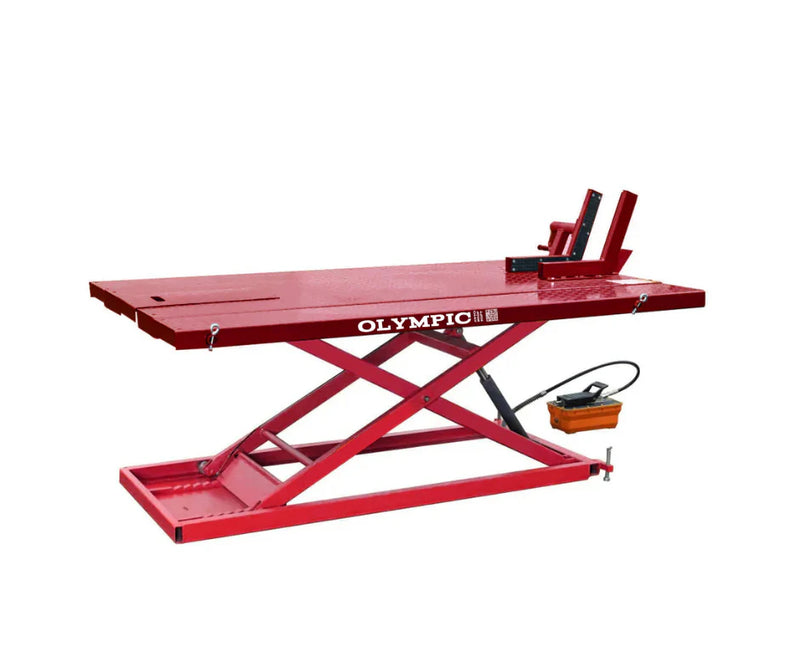Olympic HDML-15 / Gold Series Motorcycle & ATV Lift With Side Tables / Commercial Quality / 1,500 Lbs. Capacity / 10-Year Warranty