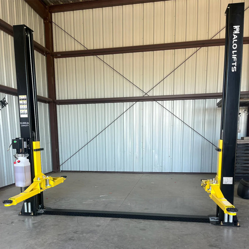 Halo HL2-10K Base Plate 2 Post Car Lift - 10,000 LB Capacity  Weight: 1,177lb | 2 hp motor