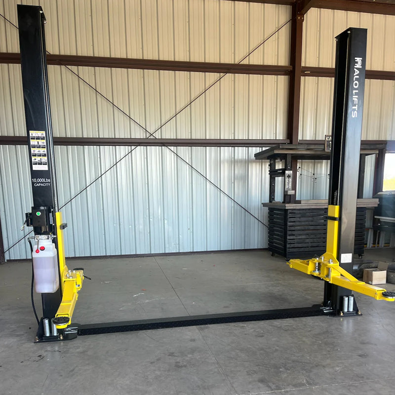 Halo HL2-10K Base Plate 2 Post Car Lift - 10,000 LB Capacity  Weight: 1,177lb | 2 hp motor