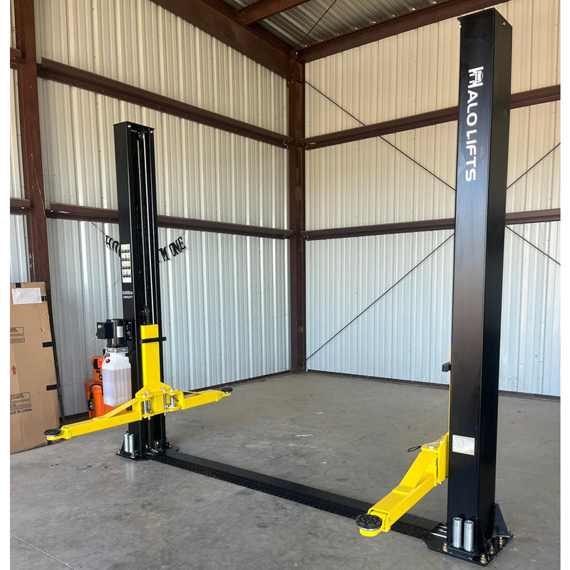 Halo HL2-10K Base Plate 2 Post Car Lift - 10,000 LB Capacity  Weight: 1,177lb | 2 hp motor