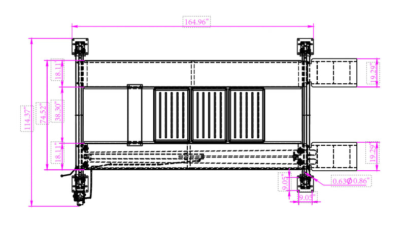 Halo LIfts HL9K-NARROW Narrow 4-Post Lift - 9,000 LB Capacity