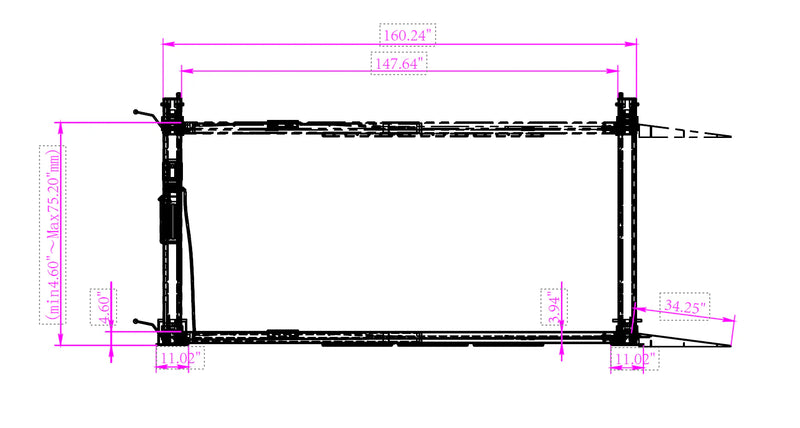Halo LIfts HL9K-NARROW Narrow 4-Post Lift - 9,000 LB Capacity