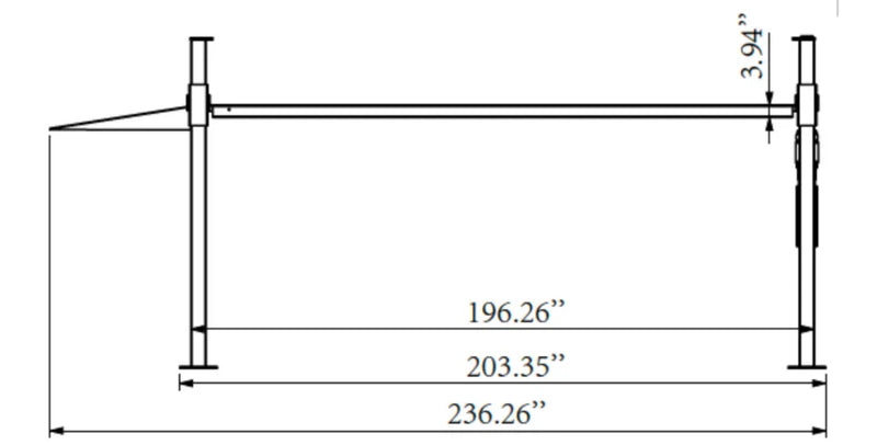 HALO LIFTS HL9K-PRODW PRO Double Wide 4 Post Car Lift - 10,000 LBS Capacity