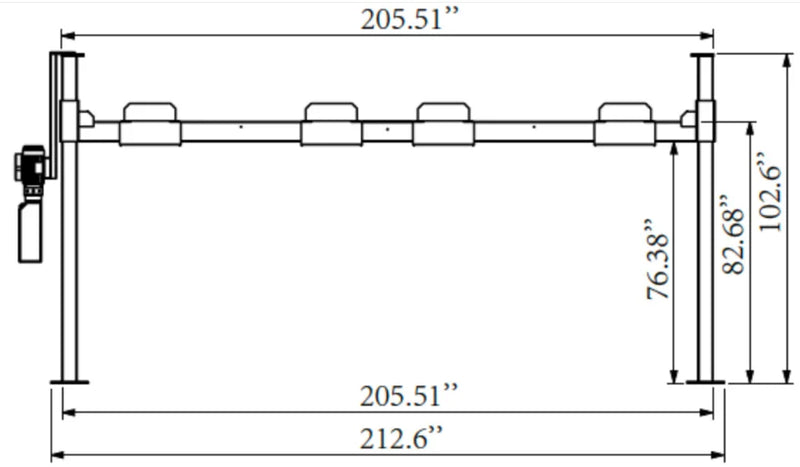 HALO LIFTS HL9K-PRODW PRO Double Wide 4 Post Car Lift - 10,000 LBS Capacity