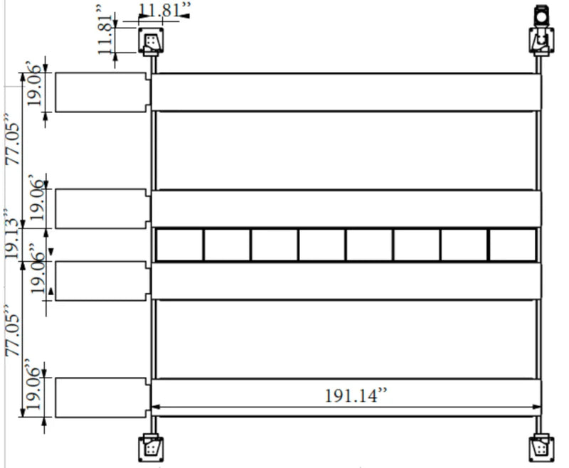 HALO LIFTS HL9K-PRODW PRO Double Wide 4 Post Car Lift - 10,000 LBS Capacity