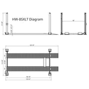 HW-8SXLT dimensions diagram