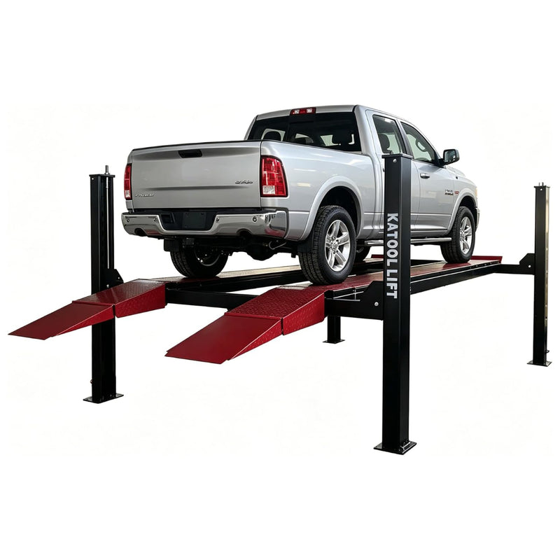 KATOOL KT-4M110PA 11000lb 110V 4 Post Alignment Lift With 7000lb Rolling Jack