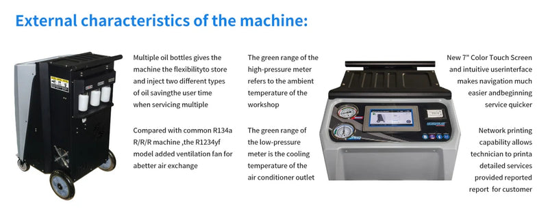 KATOOL KT-AC1800 Fully Automatic R-134A Recovery, Recycle & Recharge DUAL Machine