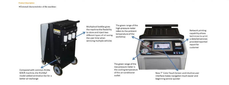KATOOL KT-AC2100 Fully Automatic R-1234YF Recovery, Recycle & Recharge DUAL AC2100 Machine