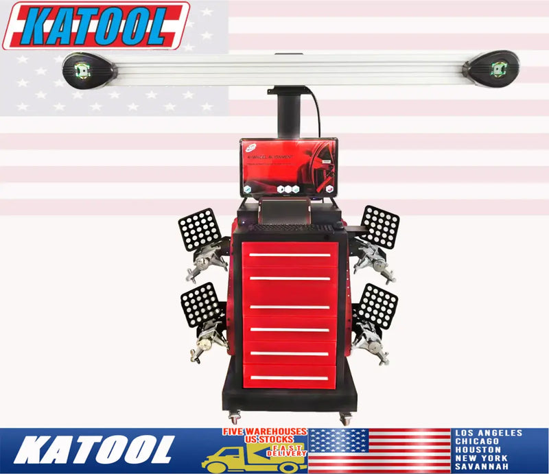 KATOOL KT-AV651 Wheel Alignment Machine Works on 2-Post & 4-Post Lifts