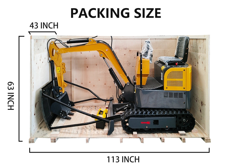 KATOOL KT-EX20 Mini Excavator Crawler Digger Bucket B&S Gas Engine