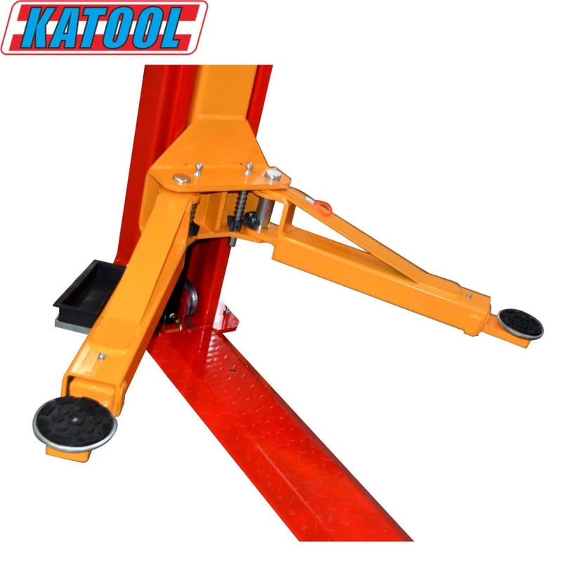KATOOL KT-H100 10,000 lb 2-Post Symmetric Arms Baseplate Lift 220V