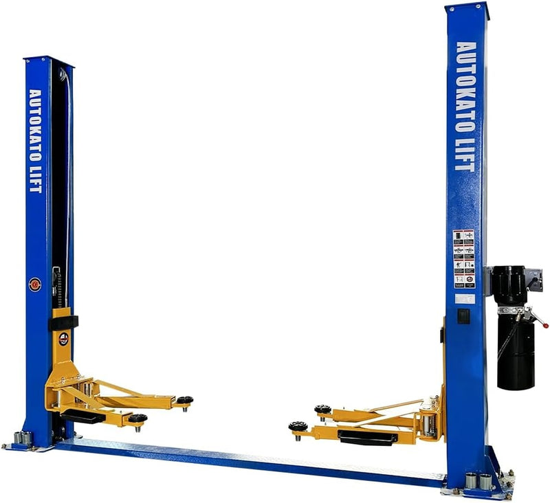 KATOOL KT-H115Z 11,000lb Floorplate 2-Post Lift 220V Dual Lock Release 220V