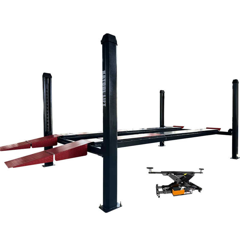 KATOOL KT-4H120X 12000 lb Heavy Duty 4-Post Lift  (One 7k Rolling Jack Included)