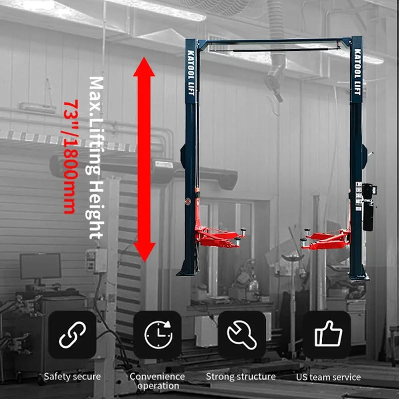 KATOOL KT-M140XD 14,000lb Capacity 2-Post Overhead Vehicle Lift 220V