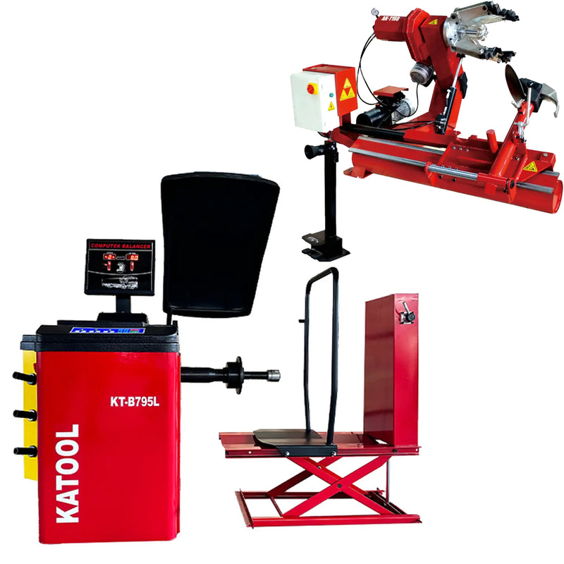 KATOOL Tire Changer KT-T160 & Wheel Balancer KT-B795L Combo