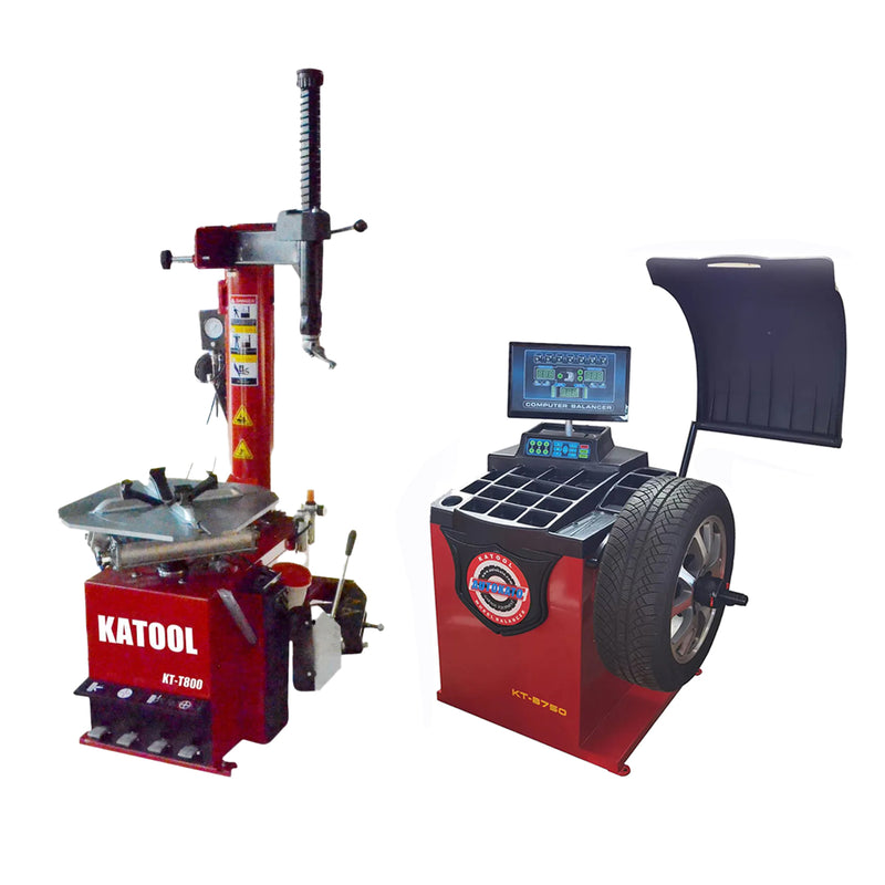 KATOOL Tire Changer KT-T800 & Wheel Balancer KT-B750 Combo