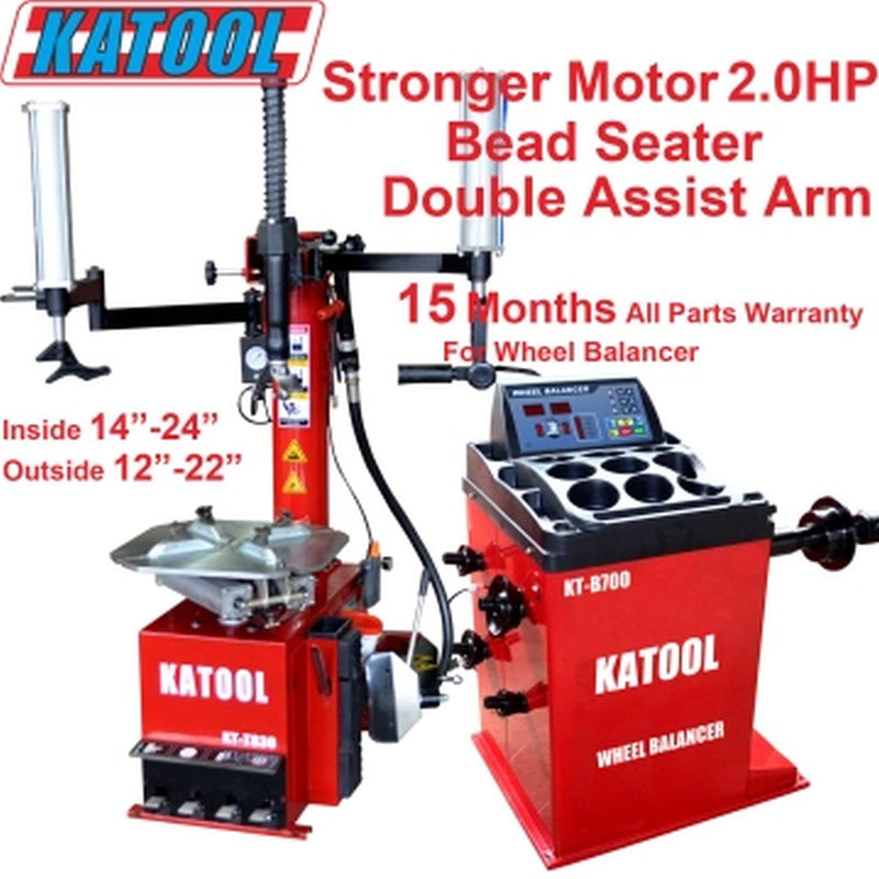KATOOL Tire Changer KT-T830 & Wheel Balancer KT-B700 Combo