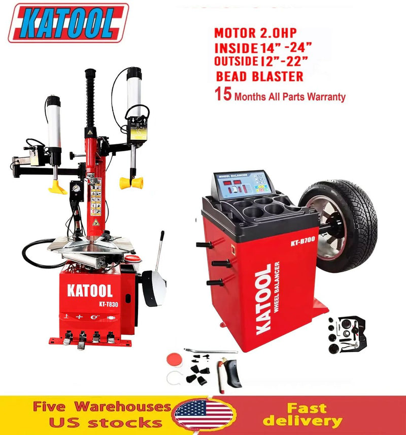 KATOOL Tire Changer KT-T830 & Wheel Balancer KT-B700 Combo