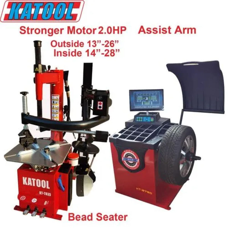 KATOOL Tire Changer KT-T835 & Wheel Balancer KT-B750 Combo