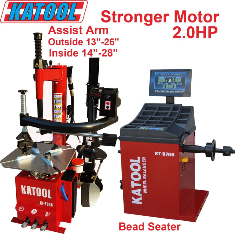 KATOOL Tire Changer KT-T835 & Wheel Balancer KT-B760 Combo