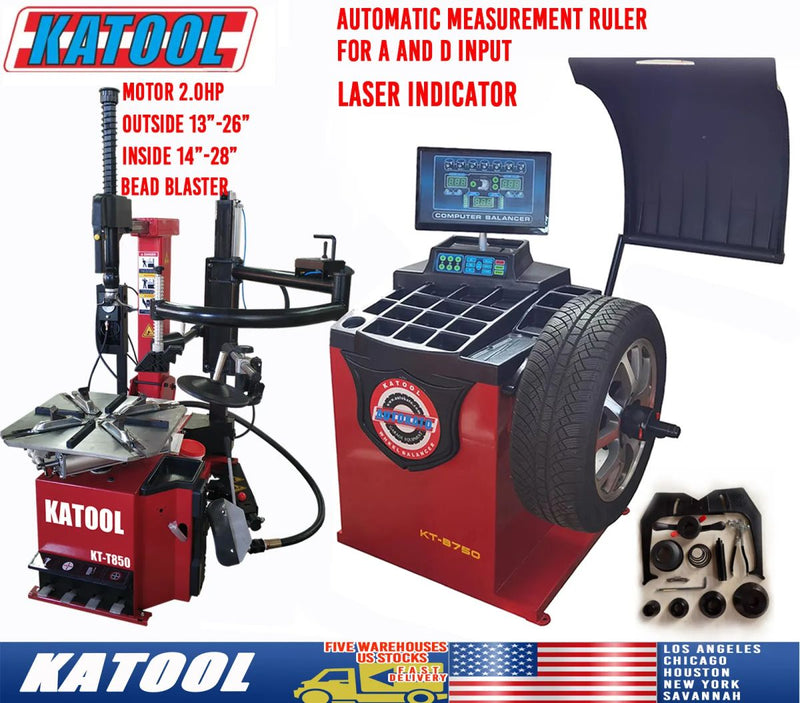 KATOOL Tire Changer KT-T850 & Wheel Balancer KT-B750 Combo