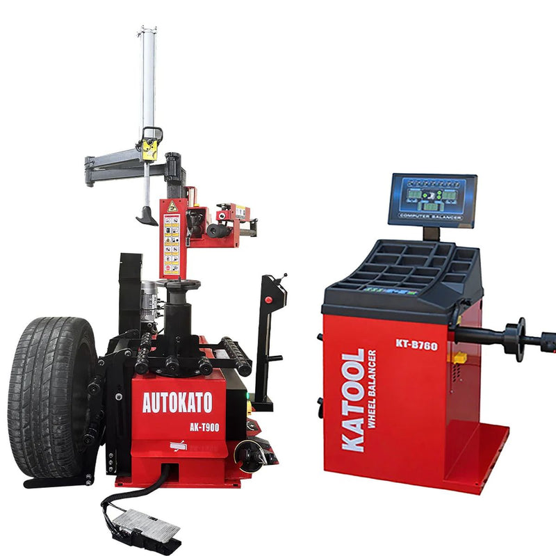 KATOOL Tire Changer KT-T900 & Wheel Balancer KT-B760 Combo