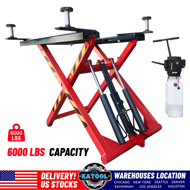 KATOOL KT-X66 6,000LB Portable Mid Rise Scissor Lift 48" Lifting Height