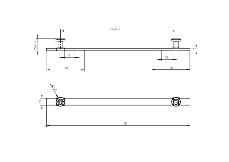 Katool Scissor Lift Support Bar Kit KT-XS1