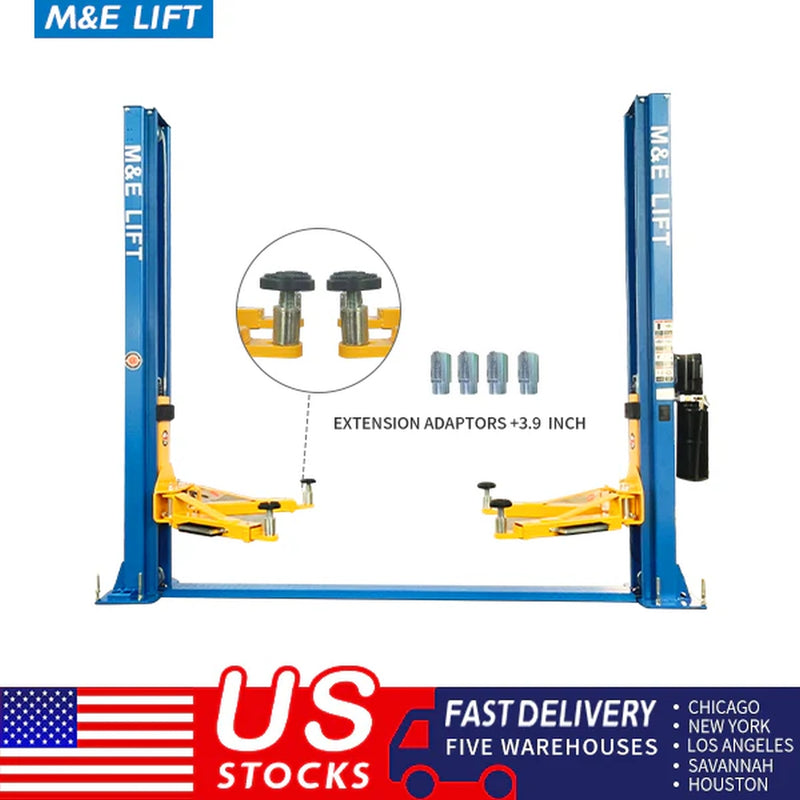 KATOOL ME-H1000 10,000lb 2-Post Floorplate Lift 220V