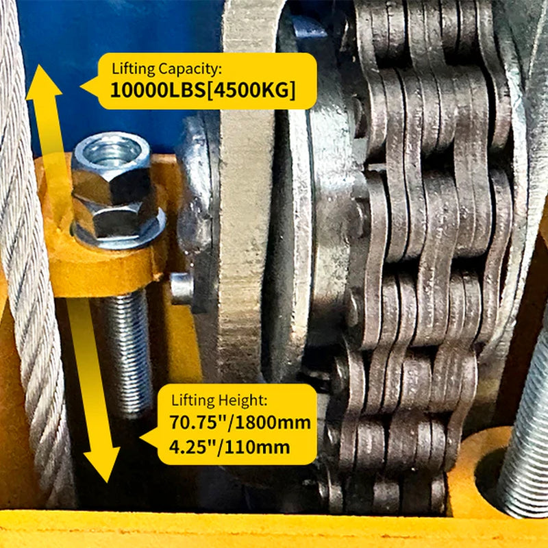 KATOOL ME-H1000 10,000lb 2-Post Floorplate Lift 220V