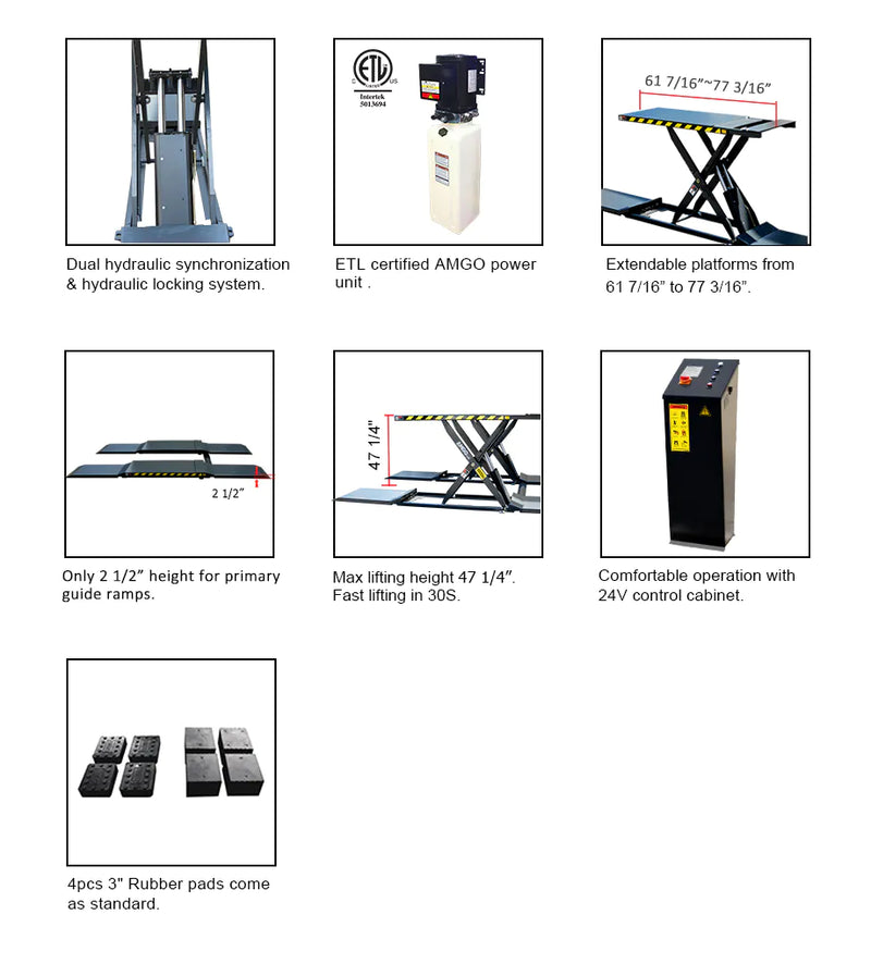 AMGO MRL09 9,000 lb Mid-Rise Lift