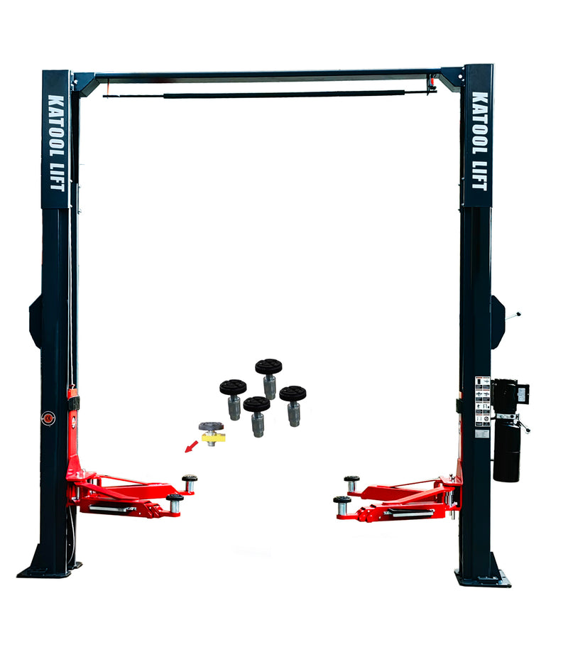 KATOOL KT-AS110D 11,000lb 2-Post Asymmetrical Clearfloor Lift 220V