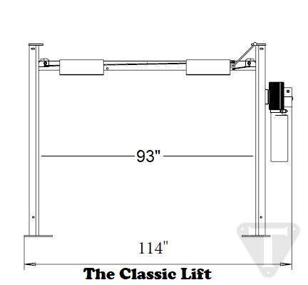 Triumph NSS-8 Classic 8,000 lb 4-Post Service/Storage Lift (Shorter Length)
