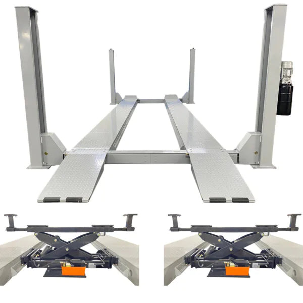 Triumph NTR-24 & 2x RJ-15 24,000lb 4-Post Lift & Two 15,000lb Rolling Bridge Jacks
