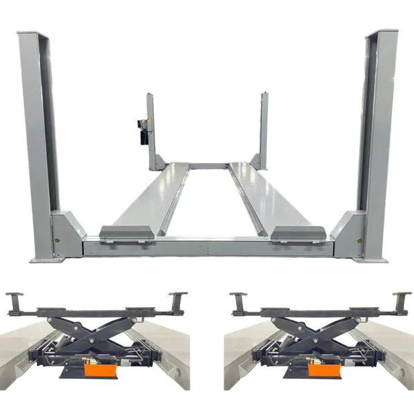 Triumph NTR-32 & 2x RJ-15 32,000lb 4-Post Lift & Two 15,000lb Rolling Bridge Jacks